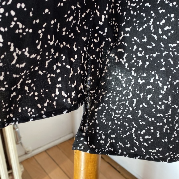 Caara Black and White Polka Dot Shift Dress, Size M - Picture 12 of 14